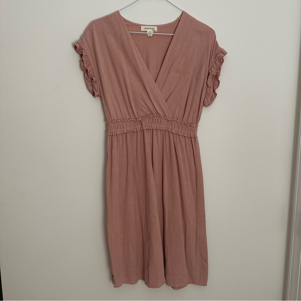 Monteau Dusty Pink Midi Dress